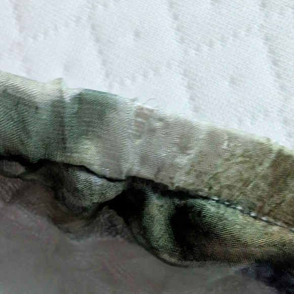 Sundance Tiered 100% Silk Maxi Skirt Green Watercolor Camo, size M Fairy Boho - Picture 12 of 14